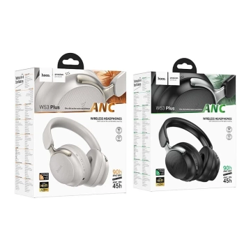 HOCO słuchawki bezprzewodowe bluetooth nagłowne ANC W53 Plus szare