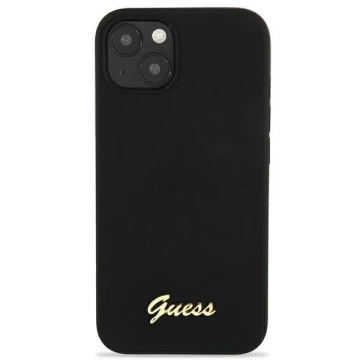 Ratet mal, GUHMP13MLSLMGBK iPhone 13 6,1" schwarz/czarny Hardcase Silikonschrift Gold Logo