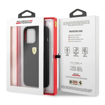Ferrari iPhone 13 Pro Max 6.7" Hülle schwarz/schwarz Hardcase Silikon