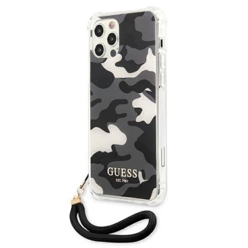 Guess GUHCP12LKSARBK iPhone 12 Pro Max 6,7" Czarny/Black Hardcase Camo Collection