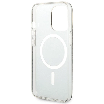 Zestaw Guess GUBPP13LH4EACSW Case+ Charger iPhone 13 Pro brązowy/brown hard case 4G MagSafe Print 