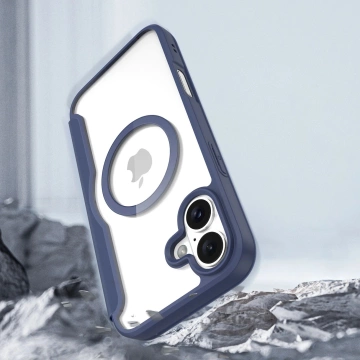 Etui do iPhone 16 Dux Ducis Skin X Pro MagSafe Klapka Niebieskie