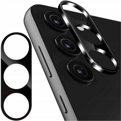 Metalowa osłonka do Samsung Galaxy S24 ochronna na wyspe aparat obiektyw Alogy Metal Lens Czarna