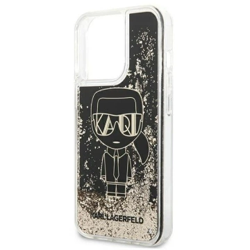 Etui ochronne na telefon Karl Lagerfeld KLHCP13LLGGKBK do Apple iPhone 13 Pro / 13 6,1" czarny/black hardcase Liquid Glitter Gatsby