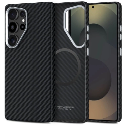 Samsung Galaxy S25 Ultra Tech-Protect Ion MagSafe Hülle Schwarz