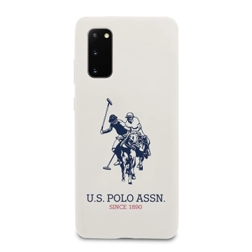 Etui na telefon US Polo Silicone Collection do Samsung Galaxy S20  biały/white