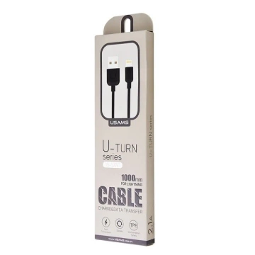 Kabel USMAS U-Turn lightning 1m czarny