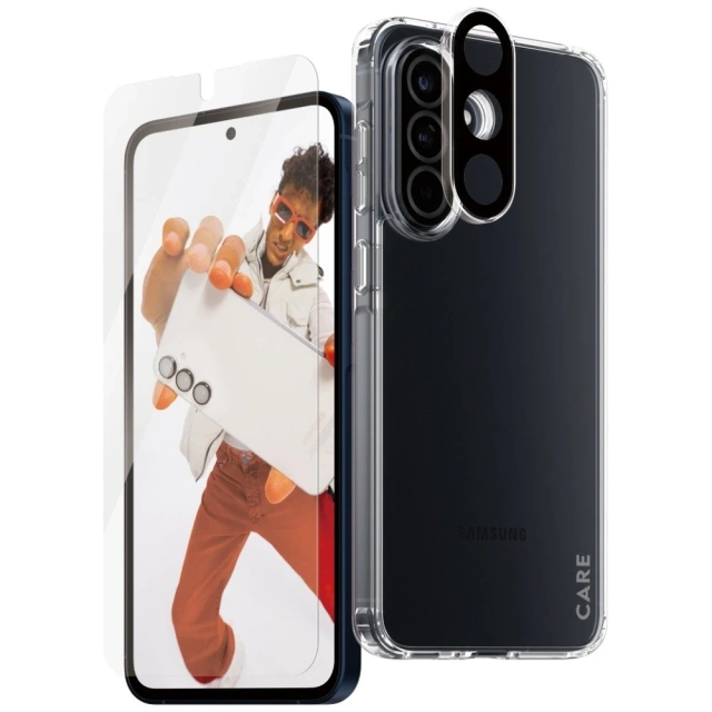 Zestaw ochronny do Samsung Galaxy A56 5G CARE by PanzerGlass Flagship 3w1