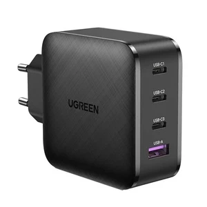 UGREEN CD224 Wandladegerät, 3x USB-C, 1x USB, Power Delivery 3.0, GaN, 65W (schwarz)