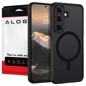 Etui do Samsung Galaxy S24 FE obudowa ochronna na telefon Alogy Matte HybridMag™️ Case do MagSafe Matowe Czarne