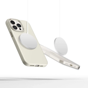 Etui do iPhone 15 Pro Tech-Protect Silicone Pure MagSafe Latte