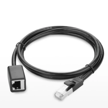 Przedłużacz UGREEN kabel internetowy Ethernet RJ45 Cat 6 FTP 1000 Mbps 2 m czarny (NW112 11281)