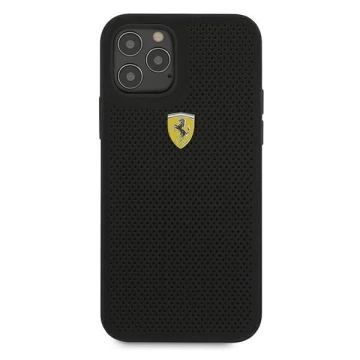 Etui für das Telefon Ferrari iPhone 12 Pro Max 6,7" Czarny/Black Hardcase On Track Perforated