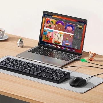 Ugreen KU004 90875 Kabelgebundene Tastatur 1,5 m für Windows / MacOS – Schwarz