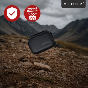 Pokrowiec do DJI Action 5/4/3 i GoPro 8/9/10/11/12 Torba Ochronna do kamerki sportowej, Twarde Etui, Lekka, Alogy HardFoamBag™ – Czarna