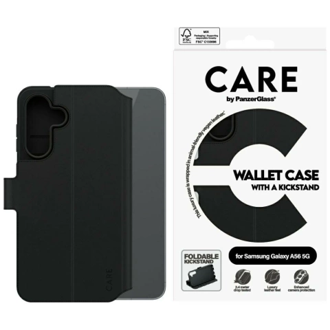 Etui do Samsung Galaxy A56 5G CARE by PanzerGlass Wallet Kickstand Czarny