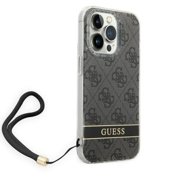 Etui Guess GUOHCP14LH4STK für Apple iPhone 14 Pro 6,1" Czarny/Black Hardcase 4G Print Strap