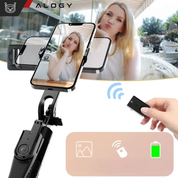 Kijek Selfie Tripod Alogy FlexPod Max z uchwytem na telefon i mocowaniem 1/4 Stabilizacja pilot Bluetooth 215cm