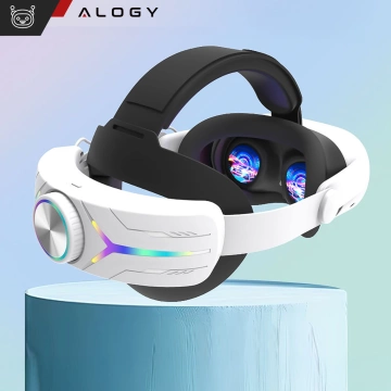 Regulowany wymienny pasek opaska Alogy Akumulator 12000 mAh do Meta Quest 3 Elite Color RGB