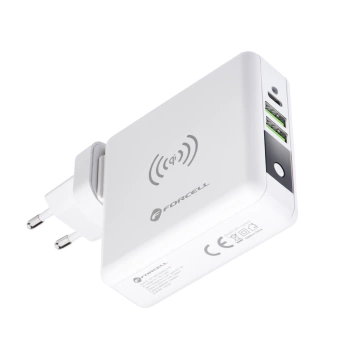 Forcell 4in1 Reiseladegerät 8000mAh QC3.0 USB-C Powerbank Induktion