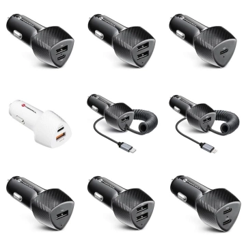 Forcell Carbon 38W PD 3.0 QC 3.0 USB-C und USB-Autoladegerät