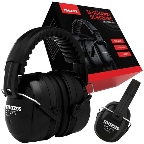 Klappbare Anti-Noise-Kopfhörer mit Geräuschunterdrückung Schützende Ohrenschützer für Erwachsene Schwarz