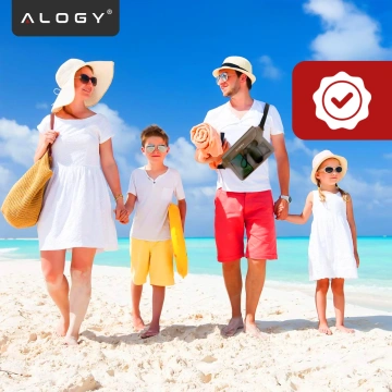 Etui wodoodporne nerka saszetka Case na telefon futerał do wody wodoszczelne 21.5x23.5cm Alogy Waterproof Czarne