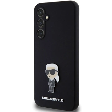 Etui Karl Lagerfeld KLHCS23FEMHKNPK do Samsung Galaxy S23 FE S711 czarny/black Silicone Ikonik Metal Pin