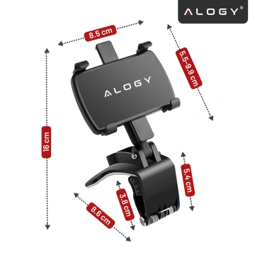 Alogy Autohalterung für das Telefon max 7,2 Zoll für den schwarzen Cockpitspiegel