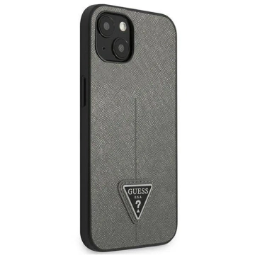 Etui Guess GUHCP13SPSATLG für Apple iPhone 13 Mini 5,4" srebrny/silver Hardcase SaffianoTriangle Logo