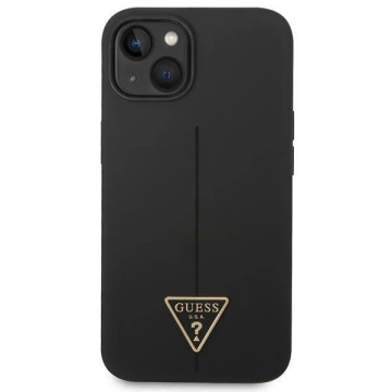 Etui Guess GUHCP14SSLTGK do Apple iPhone 14 6,1" czarny/black hardcase Silicone Triangle
