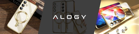Etui do Samsung Galaxy S24 FE Alogy LuxeShield™️ Glamour Luxury Ring obudowa do MagSafe z osłoną aparatów Złote + szkło hartowane