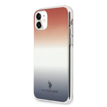 Etui na telefon US Polo Gradient Pattern Collection iPhone 11 czerwono-niebieski/blue&red 