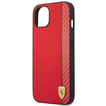 Handyhülle Ferrari FEHCP14MAXRE für Apple iPhone 14 Plus 6.7" rot/rot Hardcase Carbon