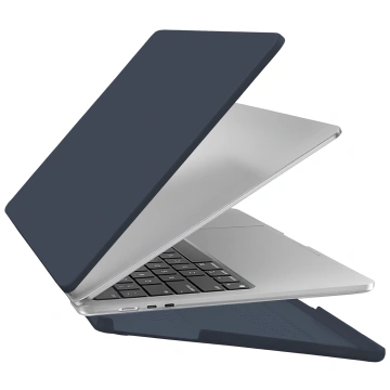 Etui do Apple Macbook Air 15 2023-2025 (M2/M3/M4) – elastyczna, matowa obudowa ochronna, lekka i odporna – Alogy AirGuard™ Granatowy