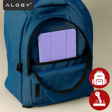 Etui do Apple iPad 11gen. 11" 2025 / 10gen. 10.9" 2022 Ochronne Hybrydowe z Miejscem na Rysik, Składana Okładka, Funkcja Podstawki, Alogy HybridBook™ Case  – Fioletowe