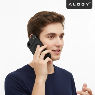 Etui do Apple iPhone 17 Air – matowa obudowa do MagSafe z ochroną obiektywu, smukłe i odporne na zarysowania, idealne dopasowanie – Alogy Skinny MatteCase™ Czarne + 2x szkło hartowane 