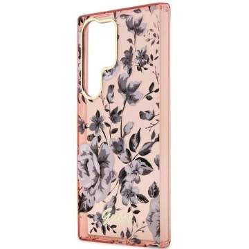 Etui Guess GUHCS23LHCFWSP do Samsung Galaxy S23 Ultra S918 różowy/pink hardcase Flower Collection