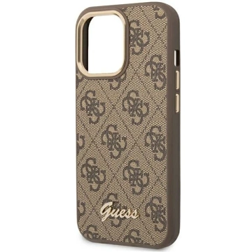 Etui Guess GUHCP14XHG4SHW do Apple iPhone 14 Pro Max 6,7" brązowy/brown hard case 4G Vintage Gold Logo