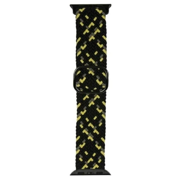 Pasek do smartwatcha Beline Textile do Apple Watch 42/44/45/49mm czarno-limonkowy black/lime
