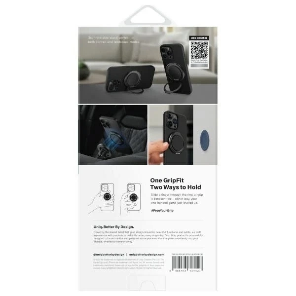 Etui do iPhone 16 Pro Max UNIQ Keva Air MagSafe Czarne