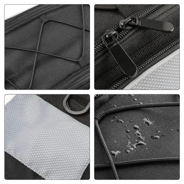 Wozinsky Fahrradträgertasche mit Schultergurt 13l schwarz (WBB1BK)