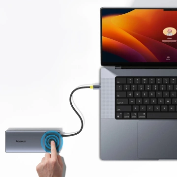 Baseus Metal Gleam Series II 7-w-1 USB-C Hub PD100W, 2×USB-A, 2×HDMI 4K