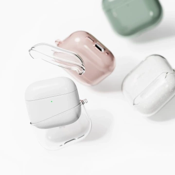 Etui do Apple AirPods 4 Ringke Air Clear + Karabińczyk