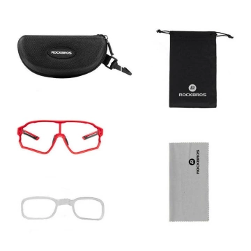 Okulary rowerowe, polaryzacyjne Rockbros 10135R (czerwone)