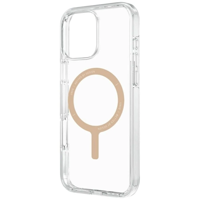 Etui do iPhone 16 Pro UNIQ Clario MagClick Złote Przezroczyste