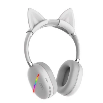 Słuchawki nauszne Bluetooth Somostel Kids białe SMS-CJ17 LED RGB