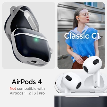 Etui do Apple AirPods 4 Spigen Classic C1 Graphite + Karabińczyk