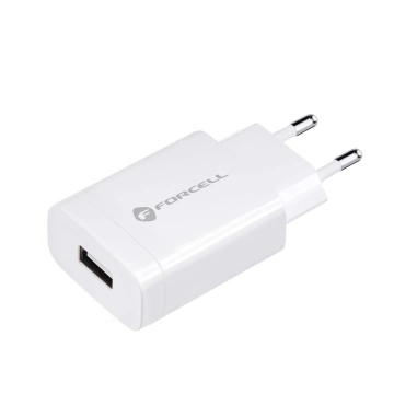 Ładowarka sieciowa Forcell QC 3.0 USB-C 18W + Kabel 1.2m Biała