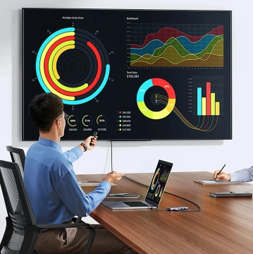 HUB 6in1 Ugreen CM511 USB-C HDMI 3xUSB-A SD TF 5Gb/s 4K Grau